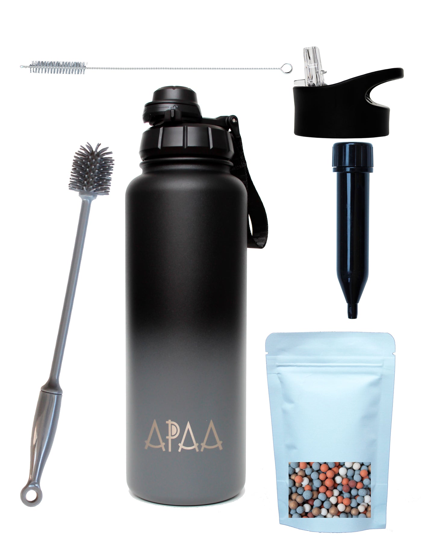 APAA Purify - La Botella que Filtra y Mejora tu Agua 1,200 ml - Acero inoxidable