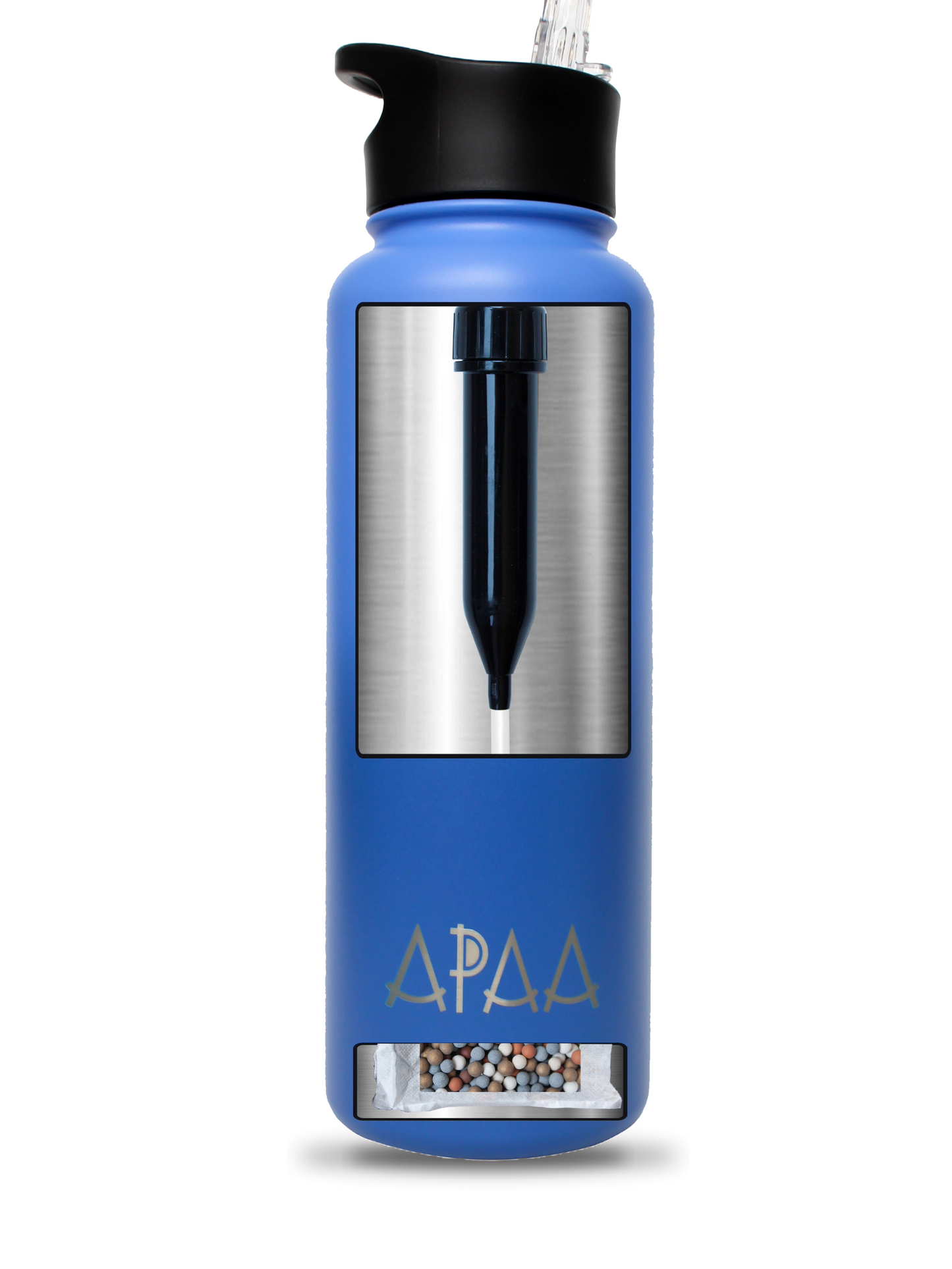 APAA Purify - La Botella que Filtra y Mejora tu Agua 1,200 ml - Acero inoxidable